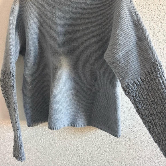Sundance Turtleneck Sweater Merino Wool Blend Large Blue Grey Mixed Media SOFT - Picture 8 of 10